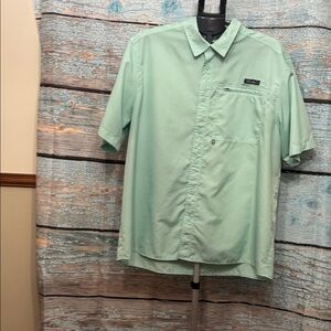 Eddie Bauer Casual Button Down Shirt - Green , lime green